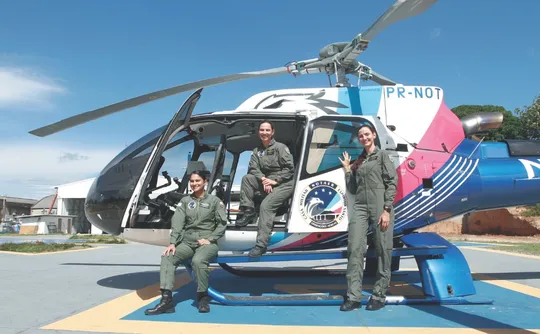 Imagem ilustrativa da imagem Quem são as mulheres no comando dos helicópteros no Espírito Santo