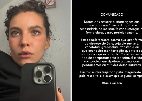 Imagem ilustrativa da imagem Alanis Guillen confirma fim do namoro após polêmica por falas preconceituosas