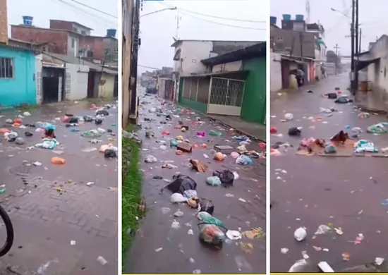 Imagem ilustrativa da imagem Caos na RMR: Olinda vive dia de deslizamentos e lixo arrastado pelas enxurradas