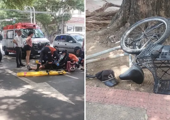 Imagem ilustrativa da imagem Ciclista é atropelado por moto em avenida na Praia do Canto, em Vitória