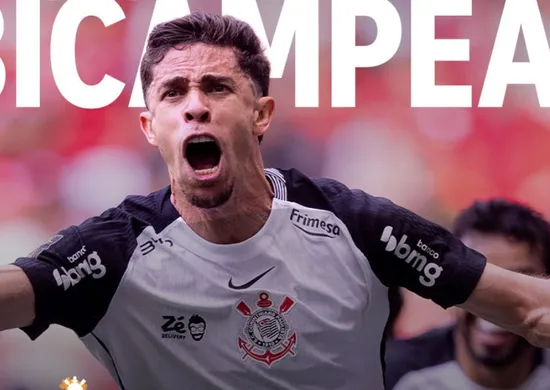 Imagem ilustrativa da imagem Com expulsão e controle do jogo, Corinthians vence Flamengo e leva a Supercopa