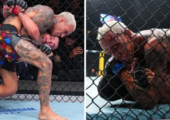 Imagem ilustrativa da imagem Como uma sucuri, Charles do Bronx amassa rival e traz o cinturão BMF ao Brasil