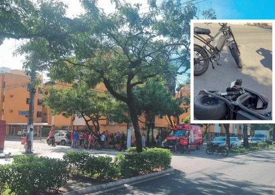 Imagem ilustrativa da imagem Estudantes ficam feridos em acidente com bike elétrica em Jardim Camburi