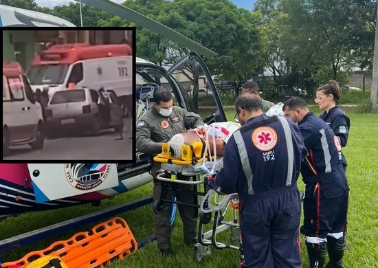 Imagem ilustrativa da imagem Homem é socorrido de helicóptero após acidente entre carro e caminhão em Aracruz