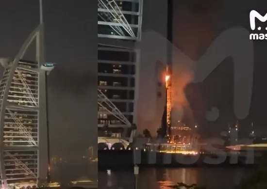 Imagem ilustrativa da imagem Imagens circulam de ataque ao renomado Hotel Burj Al-Arab em Dubai