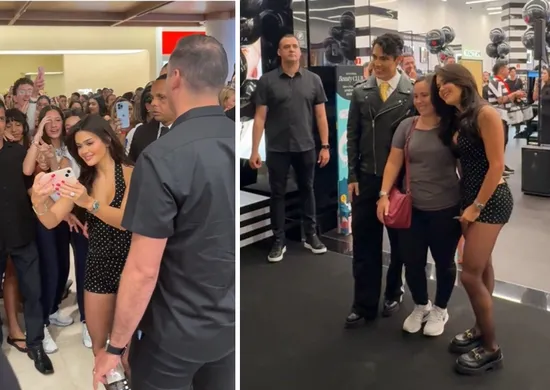 Imagem ilustrativa da imagem Inauguração da Sephora no ES atrai centenas de fãs de Theodoro e Franciny Ehlke