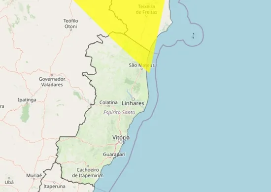 Imagem ilustrativa da imagem Inmet emite alerta de chuvas intensas para sete cidades do ES; veja quais