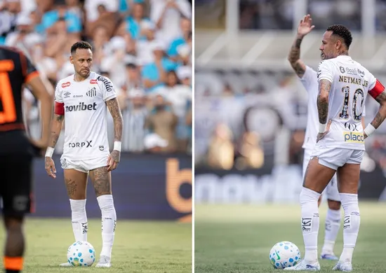 Imagem ilustrativa da imagem Neymar tem atuação discreta em empate entre Santos e Corinthians