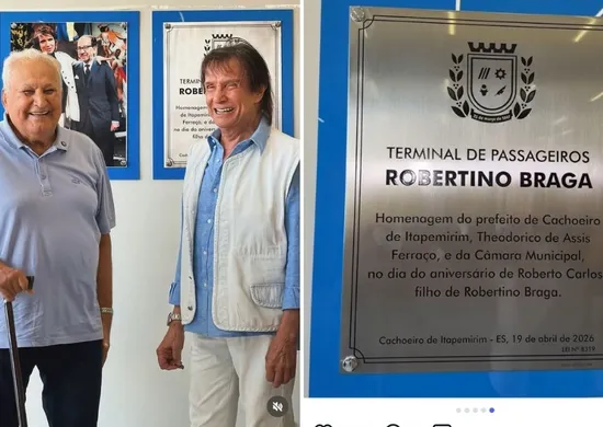 Imagem ilustrativa da imagem Roberto Carlos participa de homenagem ao pai em Cachoeiro de Itapemirim