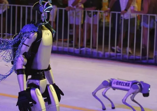 Imagem ilustrativa da imagem Robôs fazem protesto pela morte do cão Orelha no Carnaval de Vitória