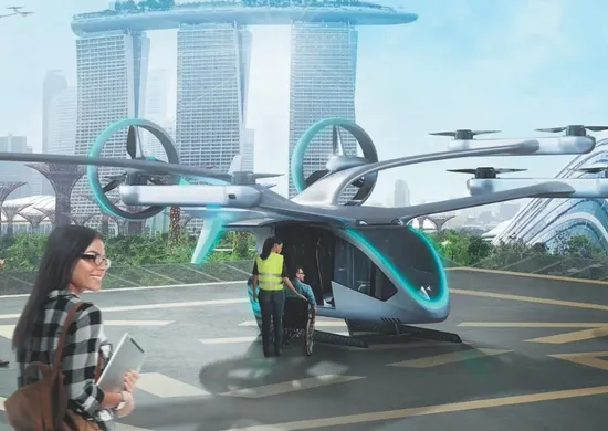 Imagem ilustrativa da imagem Veículo voador da Eve Air Mobility já fez 50 viagens de teste