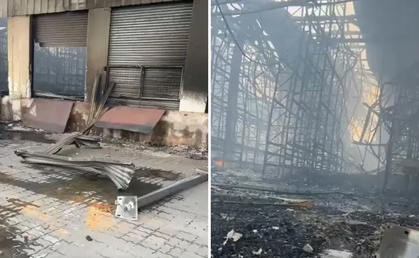 Imagem ilustrativa da imagem Bombeiros seguem combatendo incêndio em Viana; veja imagens desta segunda-feira