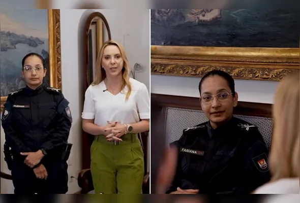 Fabiana Gonçalves ao lado de Cris Samorini