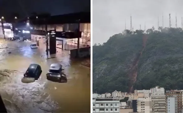 Imagem ilustrativa da imagem Destruição, calamidade pública e bairros ilhados; veja imagens de Juiz de Fora