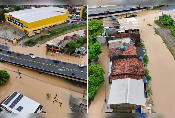 Volume de chuvas na cidade alta foi o maior do estado nas últimas 24 horas