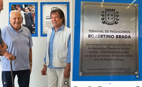 Imagem ilustrativa da imagem Roberto Carlos participa de homenagem ao pai em Cachoeiro de Itapemirim