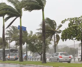 Imagem ilustrativa da imagem Alerta para ventos fortes e chuva no Espírito Santo