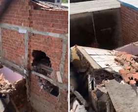 Imagem ilustrativa da imagem Casa desaba em Brasília Teimosa e mobiliza Corpo de Bombeiros neste sábado (9)