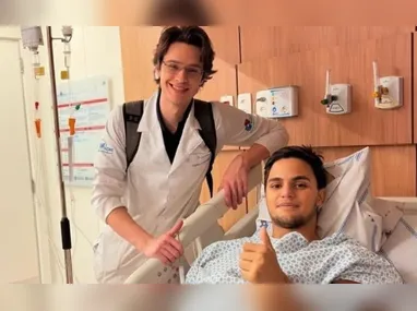 Imagem ilustrativa da imagem Sobrevivente de queda de avião em Belo Horizonte aparece em foto no hospital
