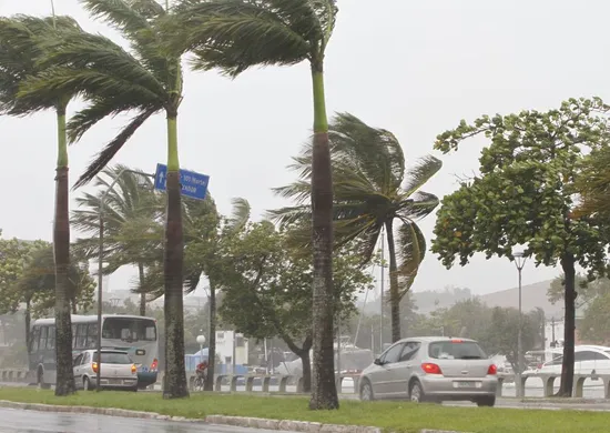 Imagem ilustrativa da imagem Alerta para ventos fortes e chuva no Espírito Santo