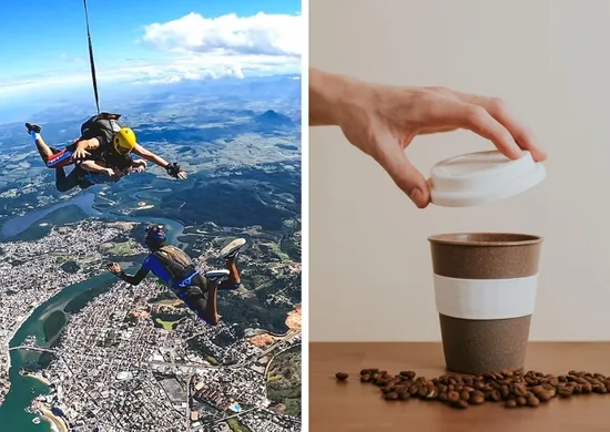 Imagem ilustrativa da imagem Do cafezinho ao skydive: como o café capixaba invade o mundo do esporte