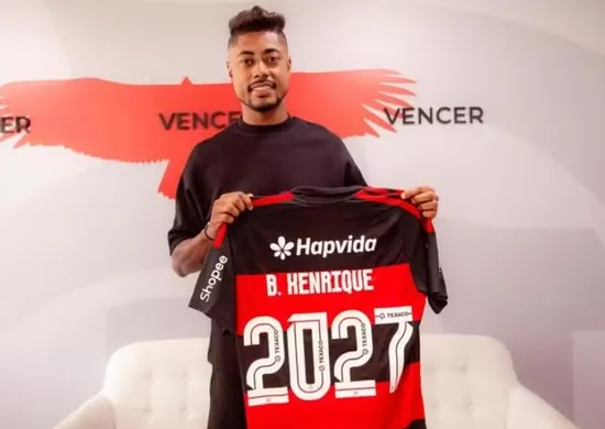 Imagem ilustrativa da imagem Flamengo renova com Bruno Henrique até 2027