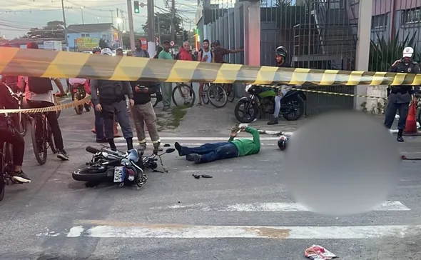 Imagem ilustrativa da imagem Passageiro morre após moto colidir com caminhão em avenida de Vila Velha