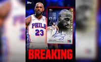Imagem ilustrativa da imagem LeBron James surpreende e anuncia adeus da carreira no Philadelphia 76ers