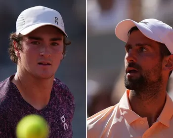 Imagem ilustrativa da imagem Fonseca x Djokovic: sensação brasileira faz maior jogo da carreira contra seu ídolo