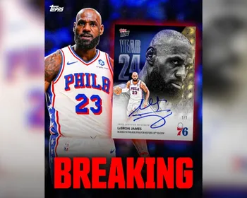 Imagem ilustrativa da imagem LeBron James surpreende e anuncia adeus da carreira no Philadelphia 76ers