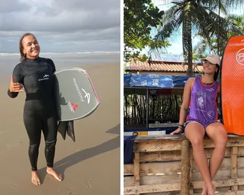 Imagem ilustrativa da imagem Neymara Carvalho e Luna Hardman disputam Brasileiro de Bodyboarding no Paraná