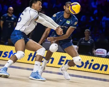Imagem ilustrativa da imagem Seleção masculina perde e pode dar adeus à Liga das Nações de vôlei