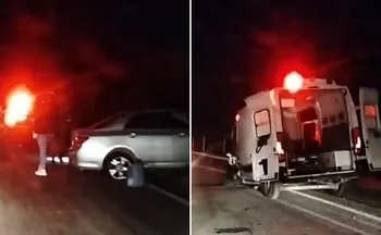 Imagem ilustrativa da imagem Ambulância com pacientes bate em carro e deixa cinco feridos no Sul do ES