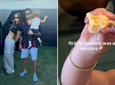 Imagem ilustrativa da imagem Filho de Justin Bieber aprova doce brasileiro: 'foi um sucesso'