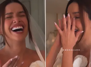 Imagem ilustrativa da imagem Juliette se emociona ao provar vestidos de noiva pela primeira vez