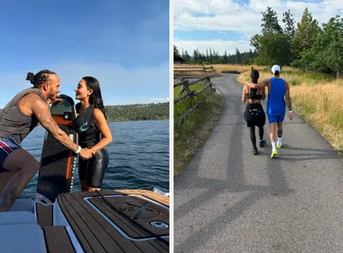 Imagem ilustrativa da imagem Lewis Hamilton assume namoro com Kim Kardashian em álbum nas redes sociais
