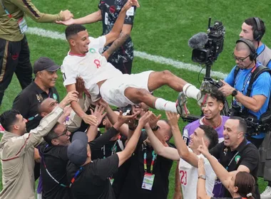 Imagem ilustrativa da imagem Marrocos vence Canadá e garante vaga nas quartas de final da Copa do Mundo