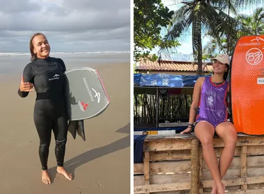 Imagem ilustrativa da imagem Neymara Carvalho e Luna Hardman disputam Brasileiro de Bodyboarding no Paraná