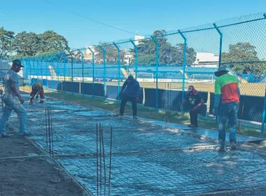 Imagem ilustrativa da imagem Obras de arquibancada no Estádio Salvador Costa avançam