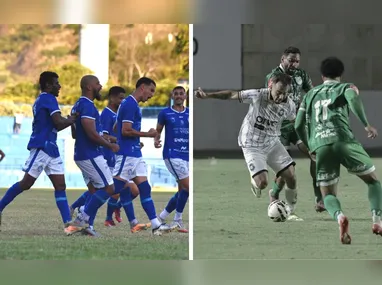 Jogadores de Fluminense e Flamengo na disputa pela bola