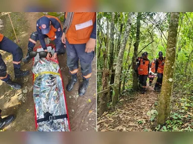 Imagem ilustrativa da imagem Bombeiros resgatam mulher ferida em trilha da Pedra Azul