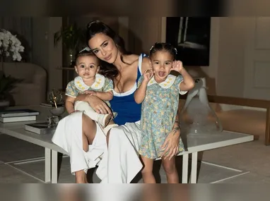MC Guimê, a esposa Fernanda Stroschein e a filha Yarin