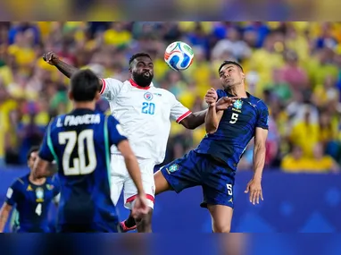 Matheus Cunha (c), do Brasil, comemora o seu primeiro gol na partida entre Brasil e Haiti válida pela segunda rodada do Grupo C da Copa do Mundo 2026, na cidade da Filadélfia, nos Estados Unidos, nesta sexta-feira, 19 de junho de 2026