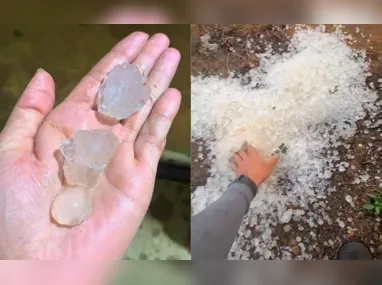 Imagem ilustrativa da imagem Granizo “gigante” e frio de até 7ºC no ES para os próximos dias