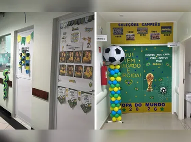Imagem ilustrativa da imagem Hospitais do ES entram no clima da Copa com decoração verde e amarela