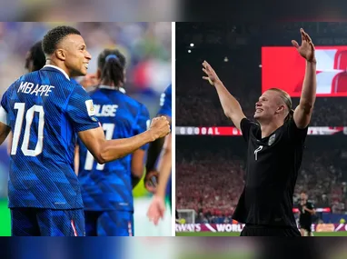 O uruguaio Agustín Canobbio (camisa 14) comemora após marcar o segundo gol de sua equipe na partida contra Cabo Verde, válida pelo Grupo H da Copa do Mundo, em Miami Gardens, na Flórida, neste domingo (21)