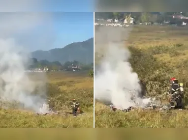 Imagem ilustrativa da imagem Piloto morre em queda de helicóptero em cidade de Santa Catarina