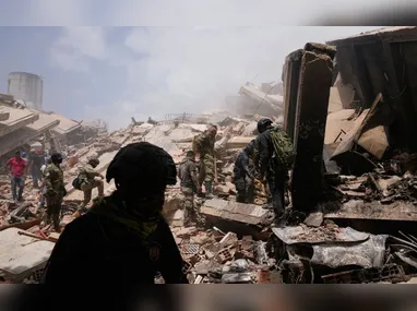 Estragos causados pelos terremotos dos últimos dias que atingiram a região de La Guaira, na Venezuela