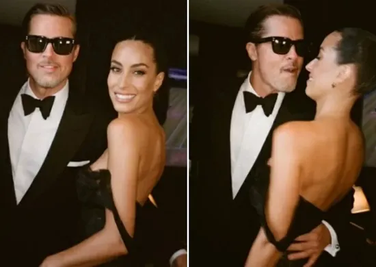 Imagem ilustrativa da imagem Brad Pitt oficializa namoro com designer no casamento de Taylor Swift