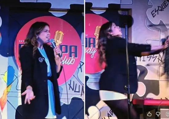 Imagem ilustrativa da imagem Comediante é agredida com cadeirada durante show de stand-up em Florianópolis